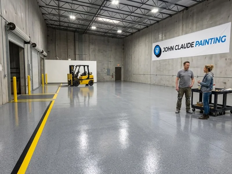 Industrial warehouse epoxy floor