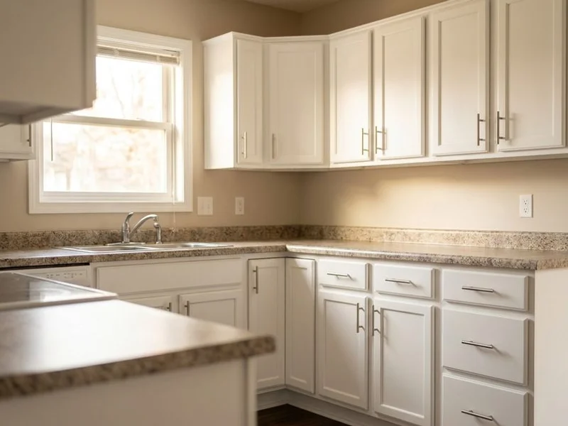 Same cabinets after paint refresh